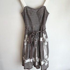 Edme & Esyllte Annona Dress Brown and White Floral sz 4